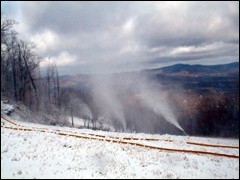New York's Ski Windham began making snow at 9 p.m. on Tuesday.