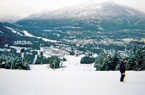 Whistler runs are to the lower left.